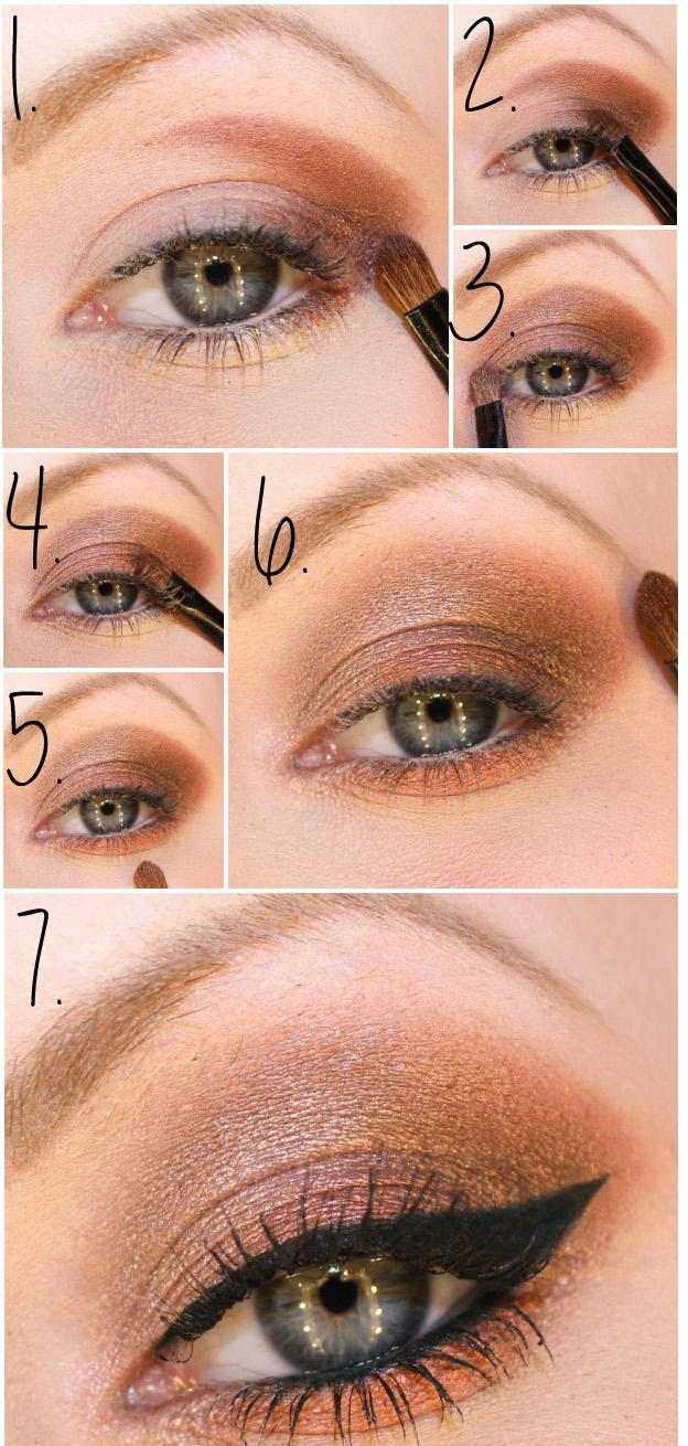 tuto-maquillage-yeux-bleus-fard-paupières-marron-eye-liner