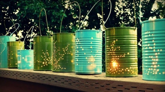 15 astuces pour faire des objets déco en récup 7 déco-boite-de-conserve-lanterne-peinte