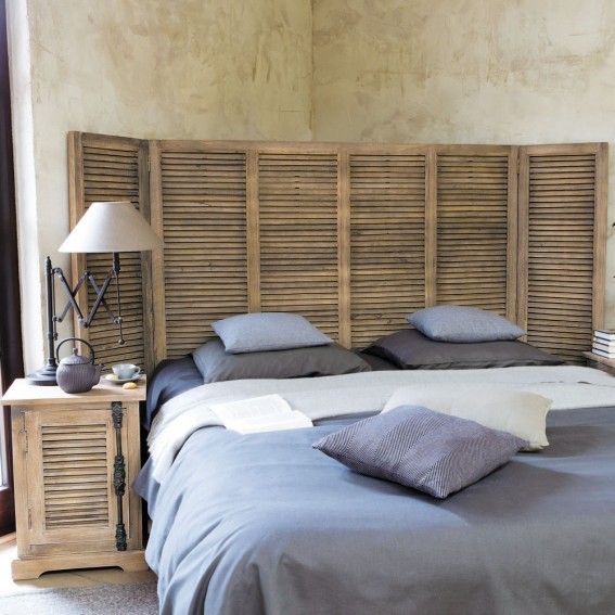 15 astuces pour faire des objets déco en récup 10 mobilier-maison-tete-de-lit-persienne-bois-2