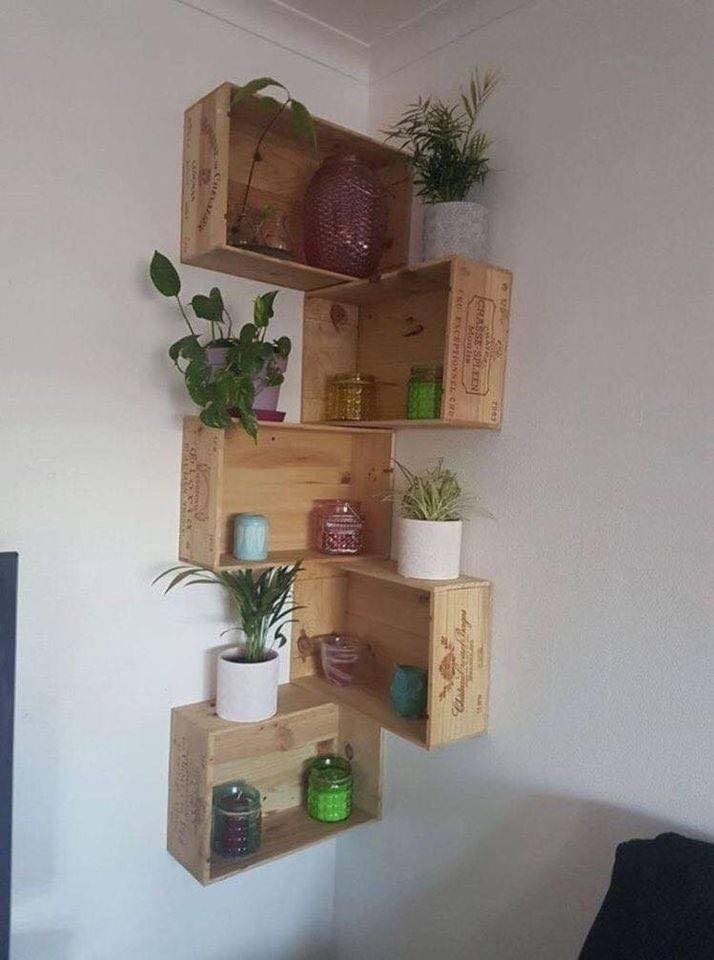 15 top idées avec des caisses en bois réutilisées