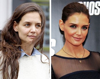 TOM & KATIE SPLIT - Tom Cruise and Katie Holmes are repotedly divorcing after 5 years of marriage. Pictured: Katie Holmes looking homely out and about with no makeup 2 months ago
