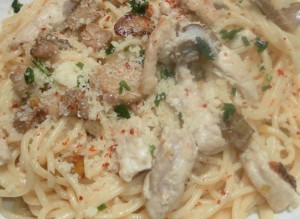 spaghetti-au-poulet-sauce-champignon