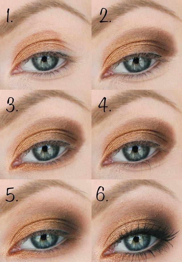 tuto-maquillage-yeux-fard-paupières-or-marron