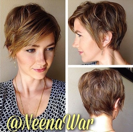 Everyday-Hairstyle-for-Women-Messy-Short-Haircuts-with-Side-Swept-Bangs
