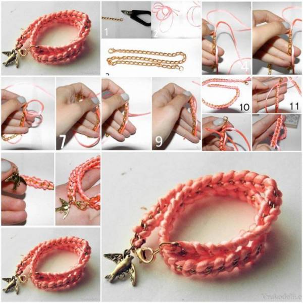 How-to-make-Pink-Fashionable-Bracelet-step-by-step-DIY-tutorial-instructions-thumb-718x718