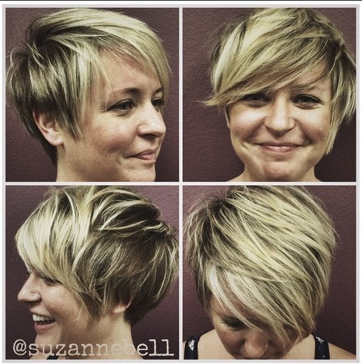 Messy-Layered-Hairstyle-with-Side-Bangs-Short-Haircuts-for-Heart-Face-Shape