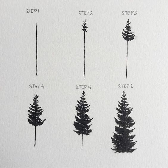 26 idées de dessins d'arbres (& tutos étapes par étapes) 2