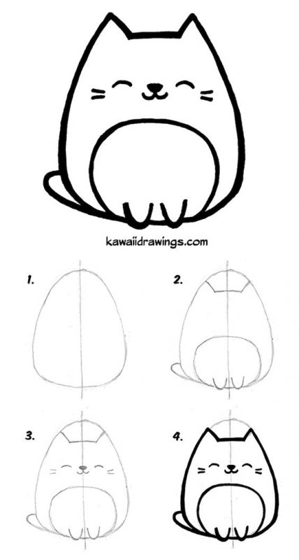 58 tutos dessin kawaii pas à pas : pour apprendre à dessiner 48