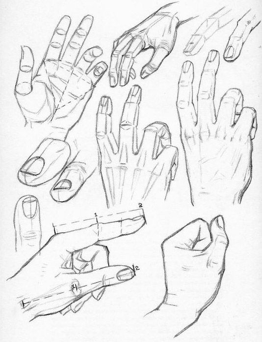 59 tutos & idées pour apprendre à dessiner une main 34