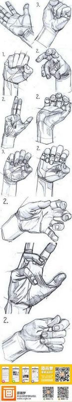 59 tutos & idées pour apprendre à dessiner une main 37