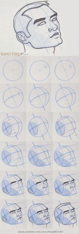 35 tutos & idées de dessins de visages 11