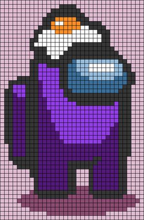 100 idées de coloriages de dessins pixel art 42