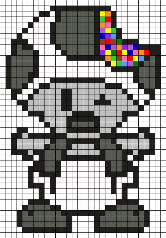 100 idées de coloriages de dessins pixel art 43