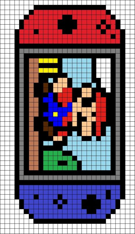 100 idées de coloriages de dessins pixel art 60