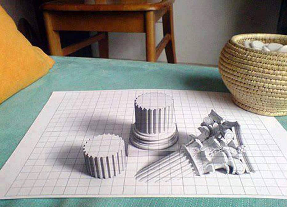 14 modèles de dessins 3D au crayon 12