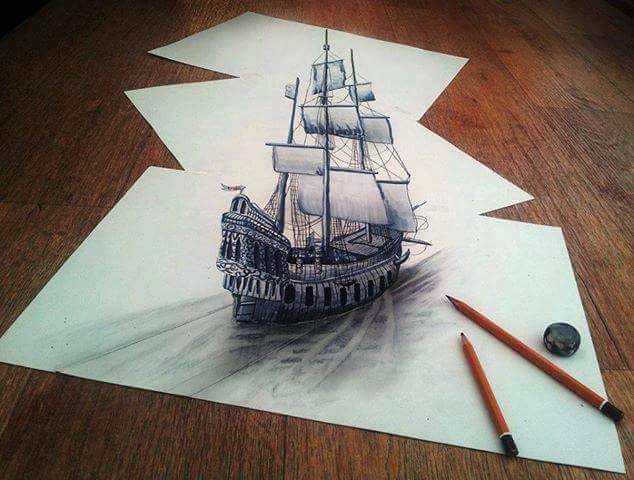 14 modèles de dessins 3D au crayon 4