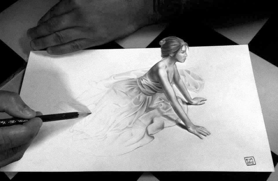 14 modèles de dessins 3D au crayon 1