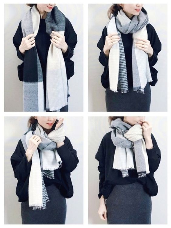20 façons créatives de porter une écharpe. 15