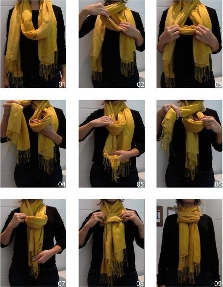 20 façons créatives de porter une écharpe. 8