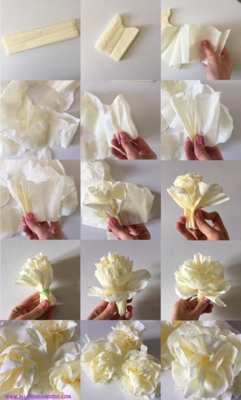 31 idées & tutos de fleurs en papier faciles à faire 15