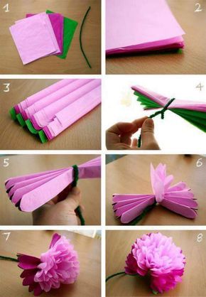 31 idées & tutos de fleurs en papier faciles à faire 25