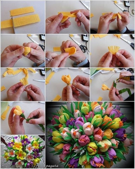 31 idées & tutos de fleurs en papier faciles à faire 7