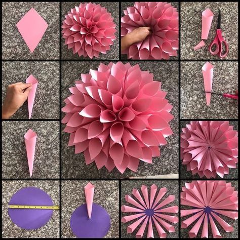 31 idées & tutos de fleurs en papier faciles à faire 8