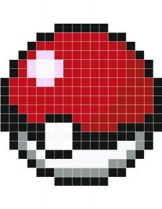 50 idées de dessins pixel art Pokémon à colorier 17