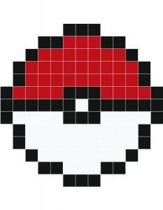 50 idées de dessins pixel art Pokémon à colorier 40