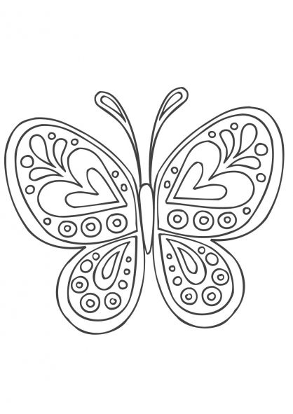 53 Dessins papillon à Imprimer & à Colorier 1