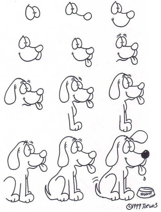 21 tutos étape par étape pour apprendre à dessiner un chien 8