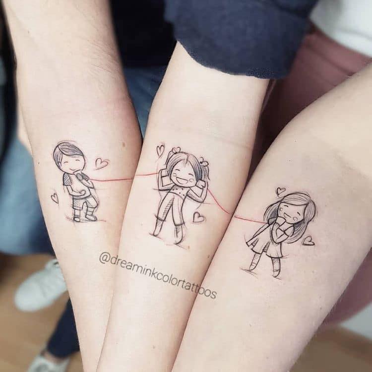20 top idées de tatouages sœurs 11