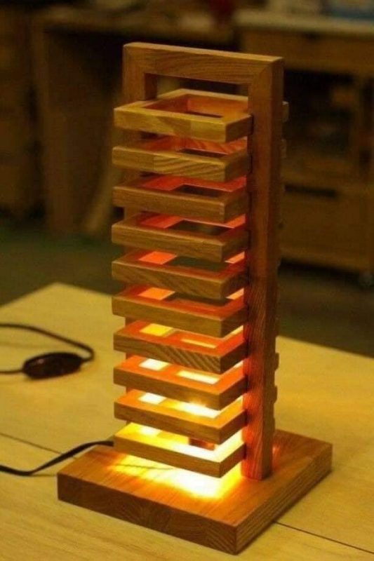 22 belles idées de lampes en bois à faire soi-même 17