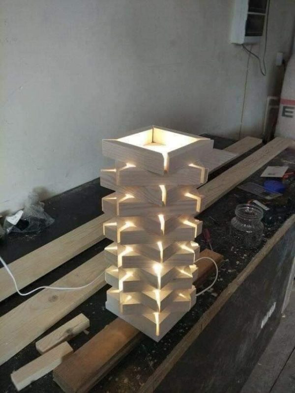 22 belles idées de lampes en bois à faire soi-même 12