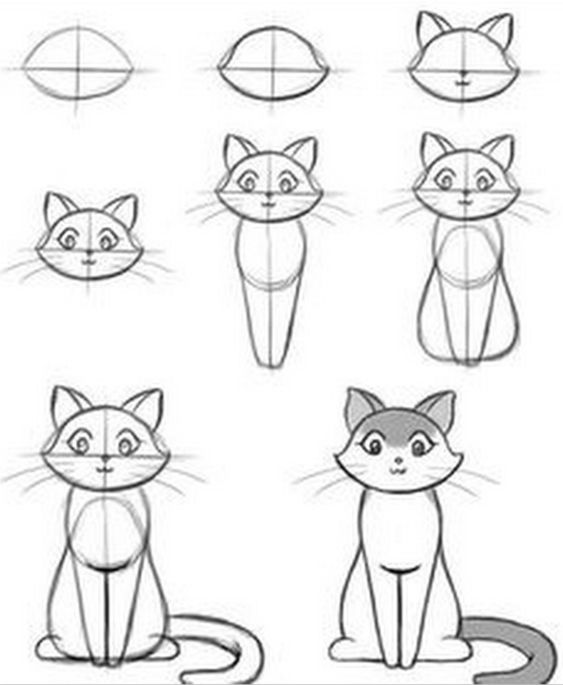 29 tutos dessins chat : pour savoir comment dessiner un chat facilement 3