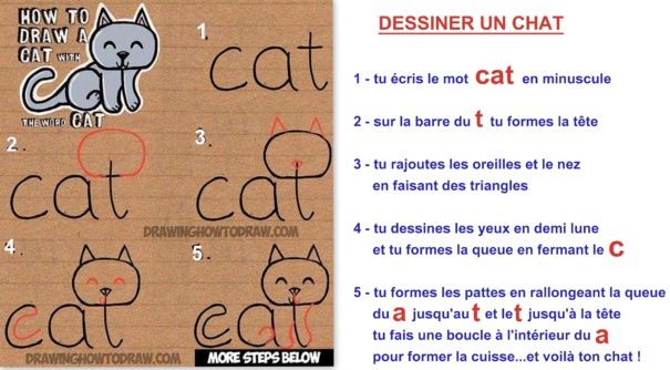 29 tutos dessins chat : pour savoir comment dessiner un chat facilement 16