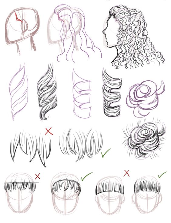 20 top idées de dessins de cheveux 14