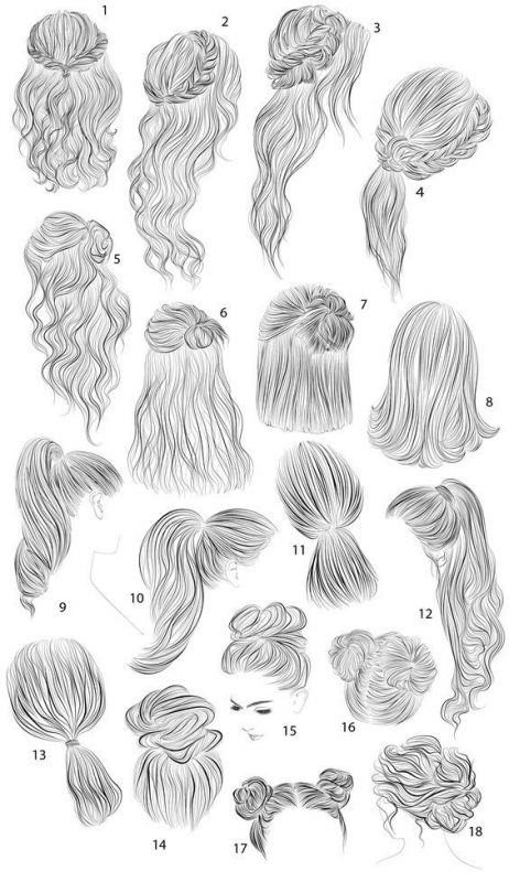 20 top idées de dessins de cheveux 15