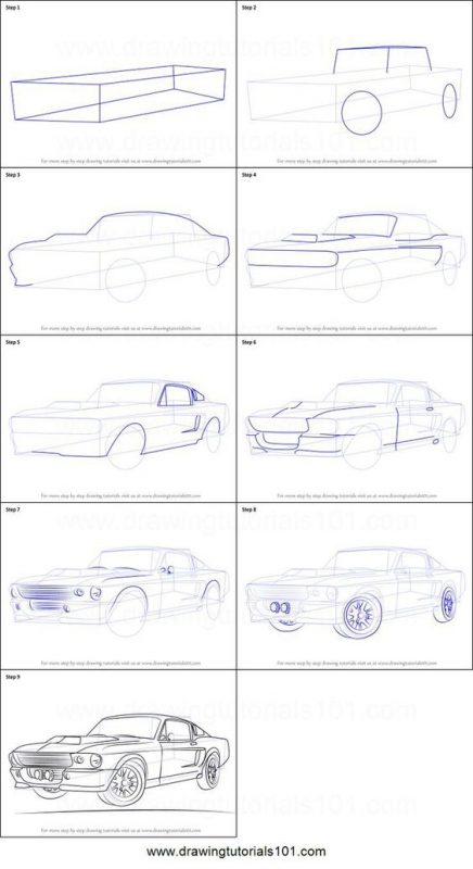 29 tutos dessin étape par étape pour apprendre à dessiner des voitures 21