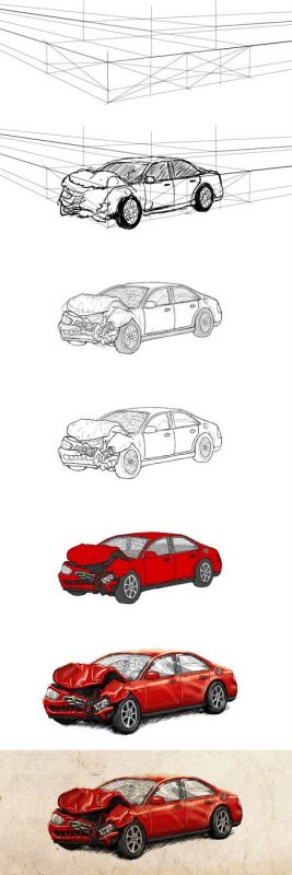 29 tutos dessin étape par étape pour apprendre à dessiner des voitures 7