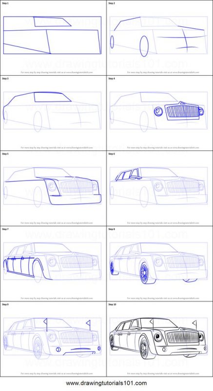 29 tutos dessin étape par étape pour apprendre à dessiner des voitures 16