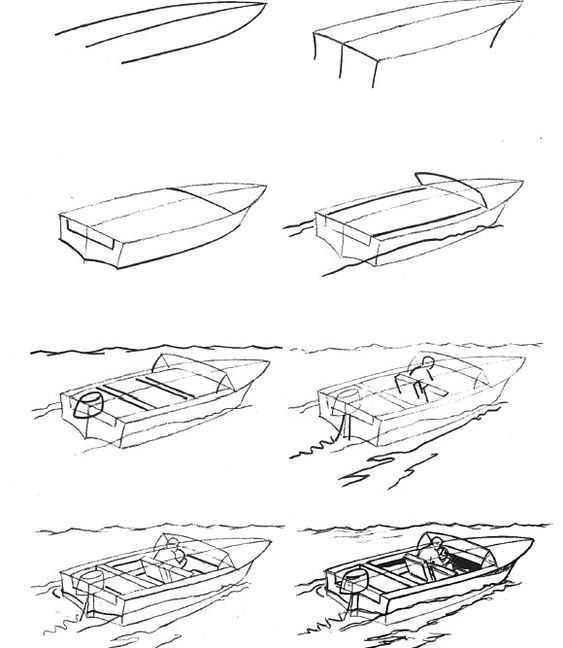 29 tutos dessins étape par étape pour apprendre à dessiner un bateau 5