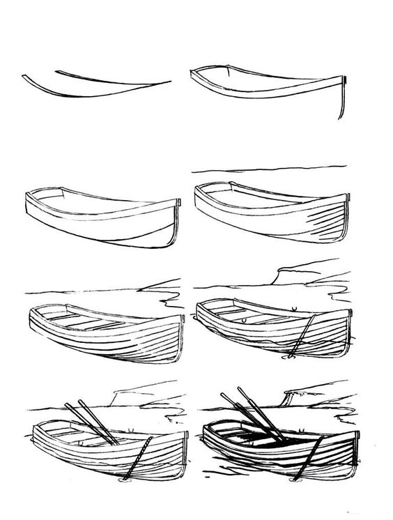 29 tutos dessins étape par étape pour apprendre à dessiner un bateau 2