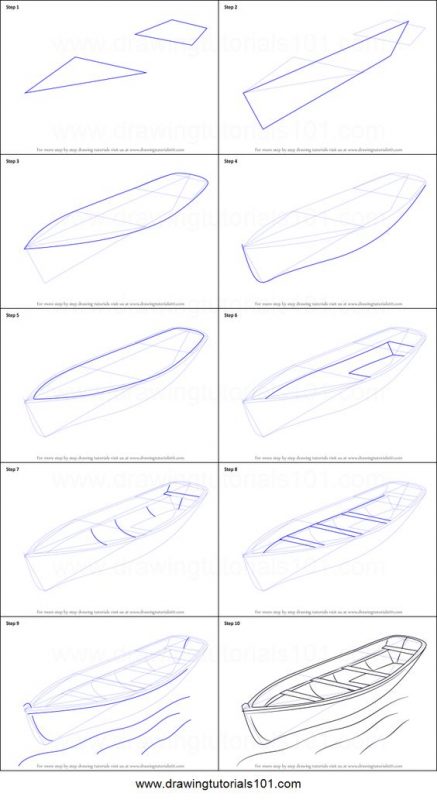 29 tutos dessins étape par étape pour apprendre à dessiner un bateau 3