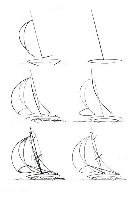 29 tutos dessins étape par étape pour apprendre à dessiner un bateau 6