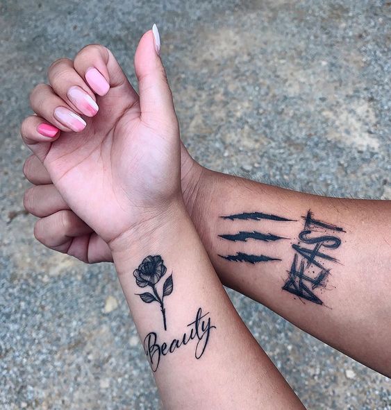 100 top idées de tatouages de couples à faire à deux 79