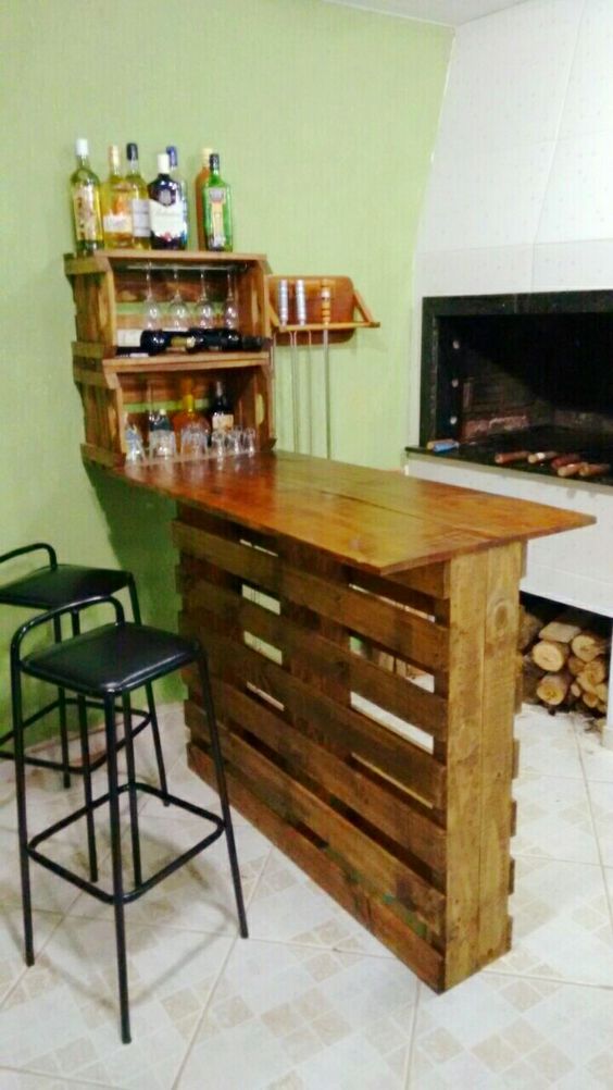 21 top idées de bars en bois de palettes
