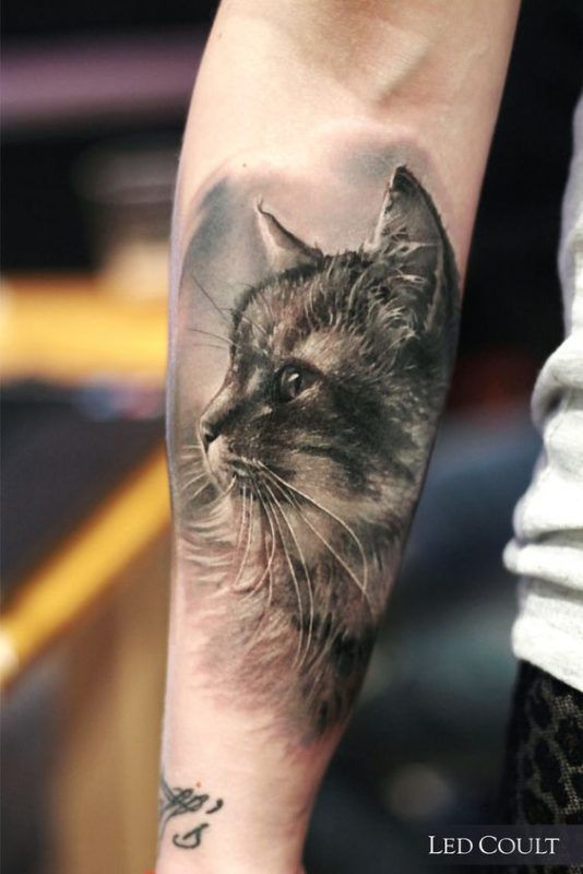 100 idées de tatouages pour les amoureux des chats 105