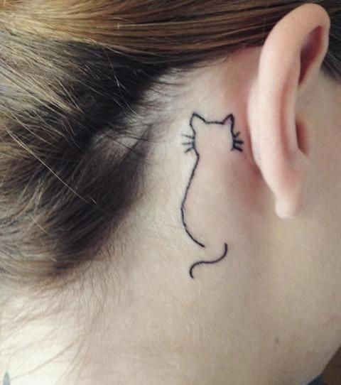 100 idées de tatouages pour les amoureux des chats 15
