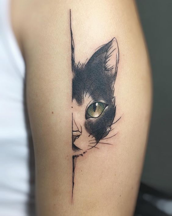 100 idées de tatouages pour les amoureux des chats 57